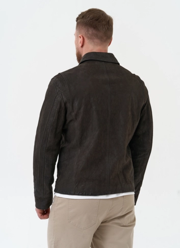 Мужская куртка из натуральной кожи  фото