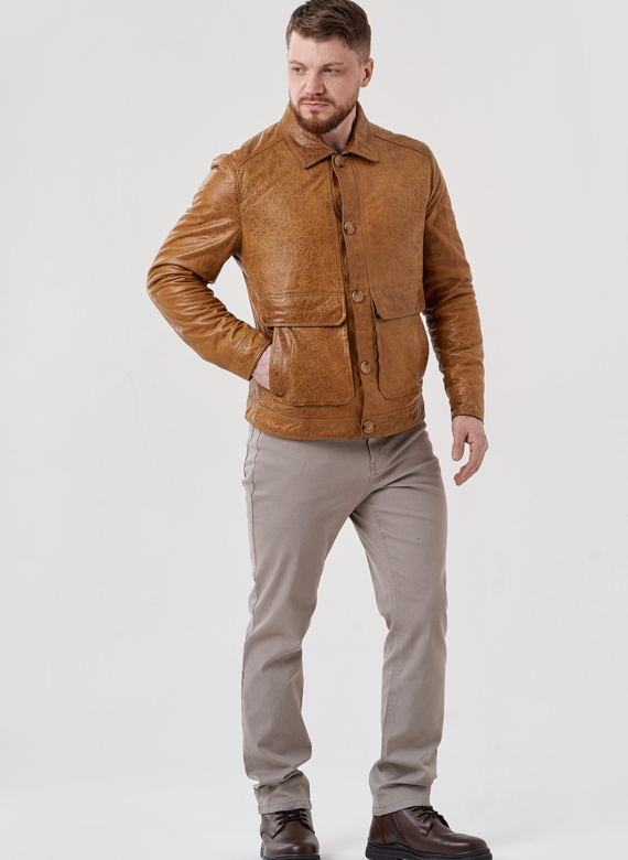 Мужская кожаная куртка 