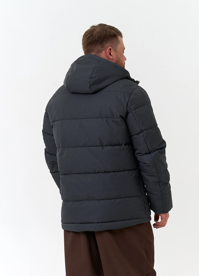 фото Мужской пуховик с капюшоном модель № 34081 фото