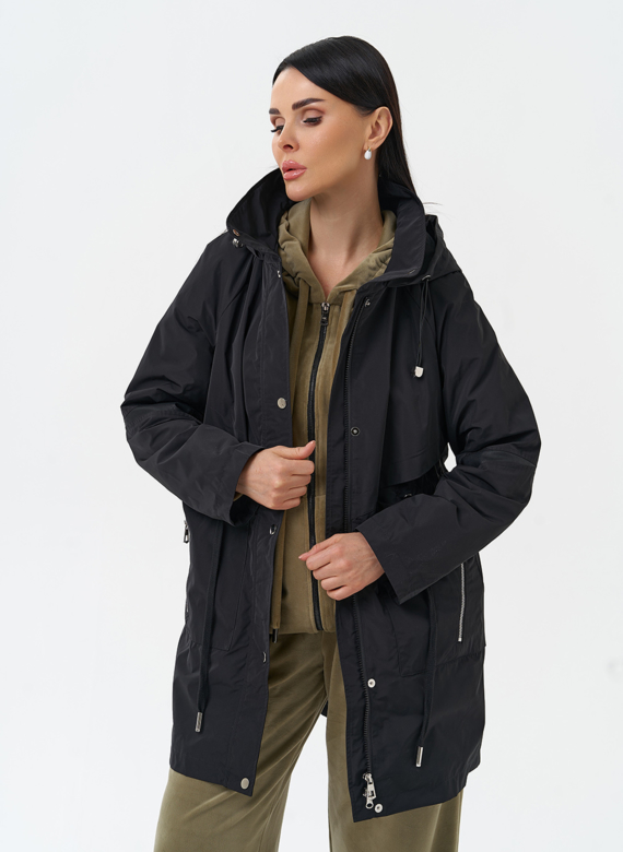 Плащ женский с капюшоном