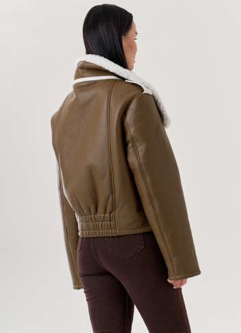 Женская дубленка пилот 