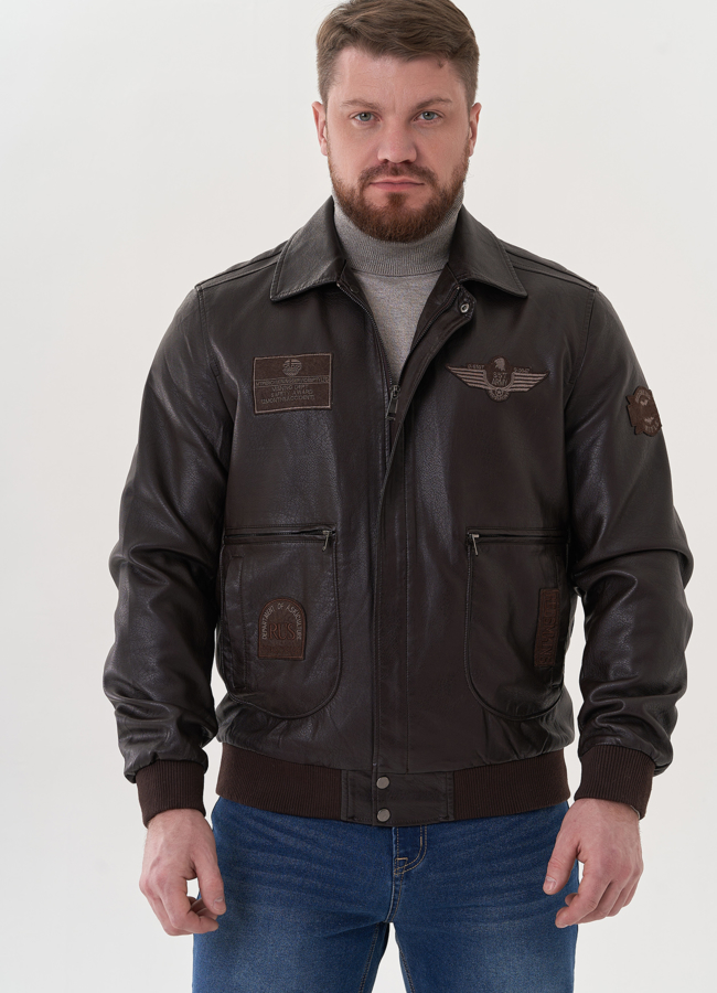 фото Мужская куртка из эко кожи модель № 26786