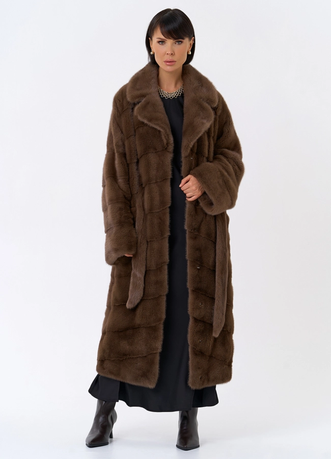 Длинная шуба с английским воротником модель № 31862 универмаг малина фото