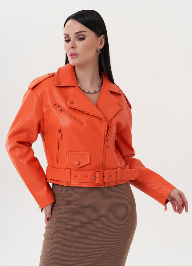 Укороченная куртка с английским воротником модель № 26797 в кредит